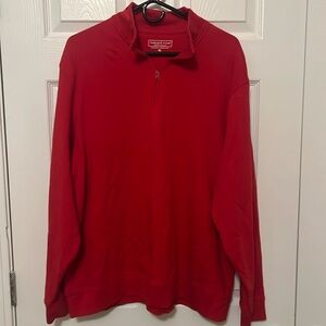 Vineyards Vines Men’s XL 100% Cotton Red 1/4 Zip Pullover